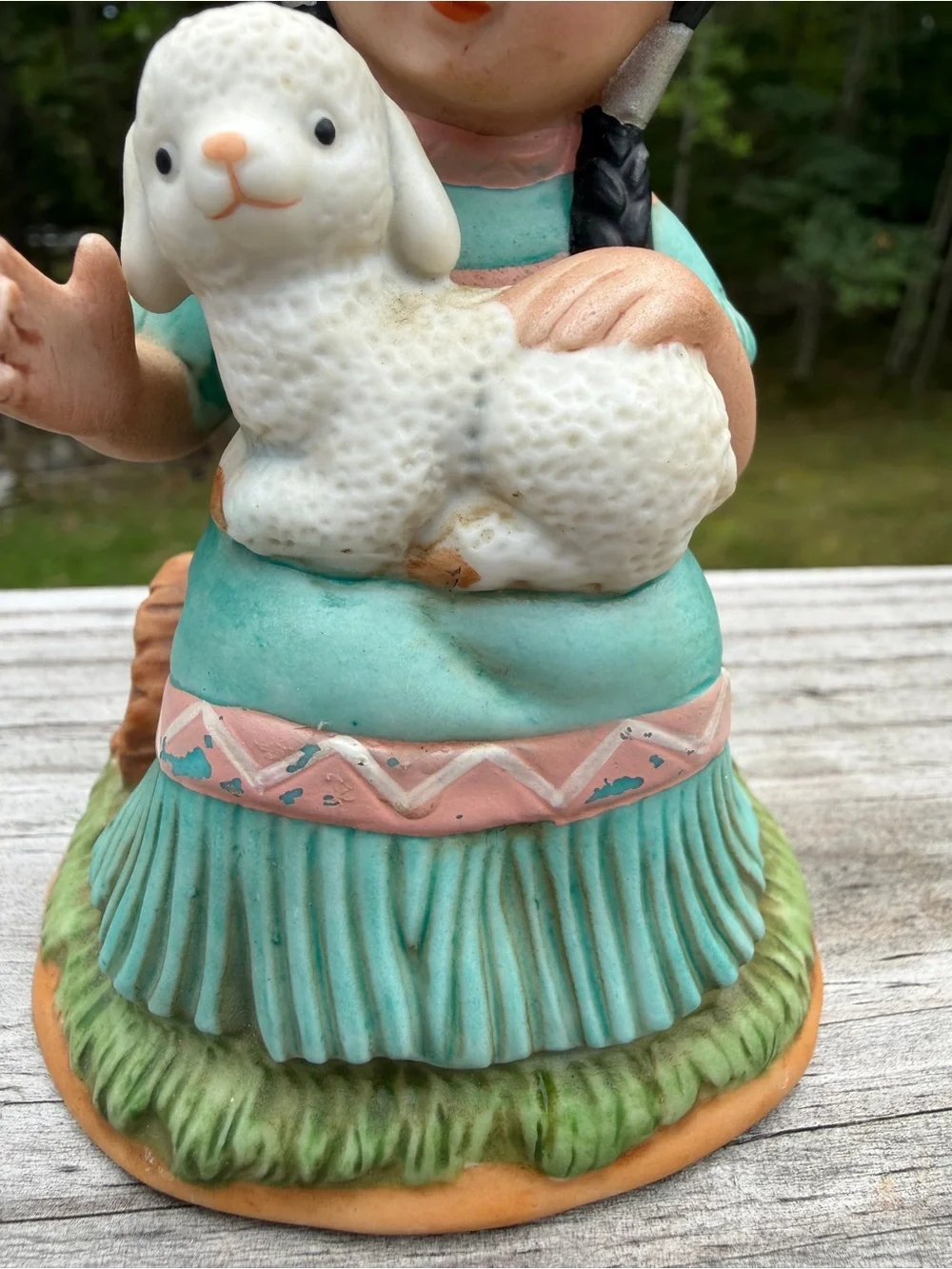 Vintage HOMCO Figurine | Native American Girl with Lamb